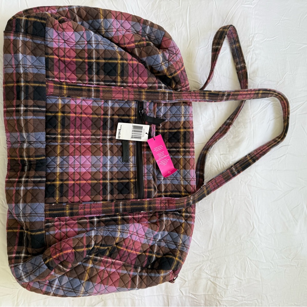 Vera Bradley Plaid large weekend duffel